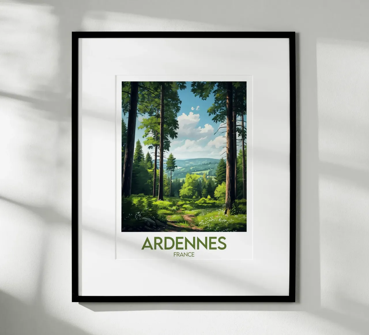 Affiche Ardennes poster con telaio in legno da Frame the World