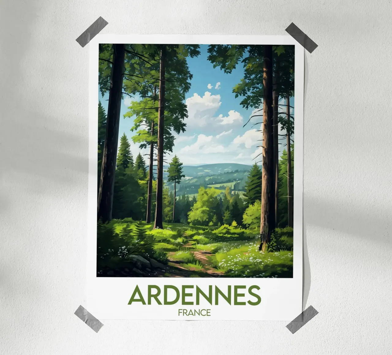Affiche Ardennes poster con telaio in legno da Frame the World