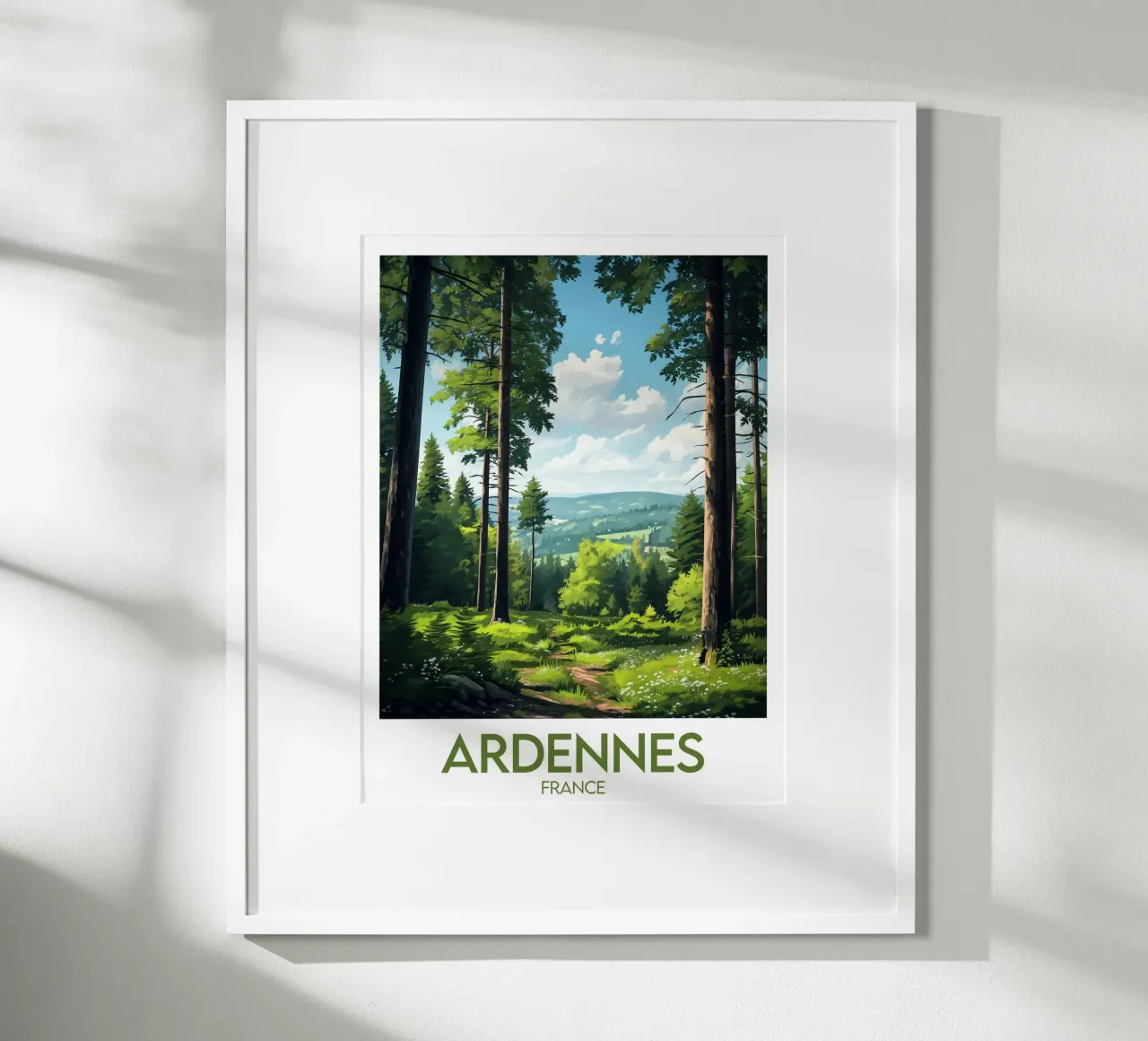 Affiche Ardennes poster con telaio in legno da Frame the World