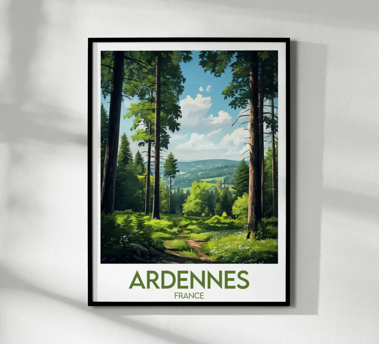 Affiche Ardennes poster con telaio in legno da Frame the World