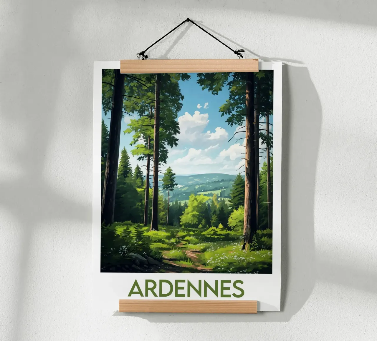 Affiche Ardennes poster con telaio in legno da Frame the World