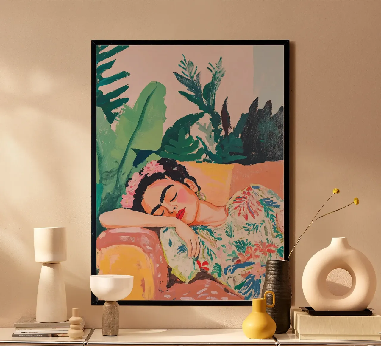 Frida Kahlo - Invincibile poster da Fantasias Florales