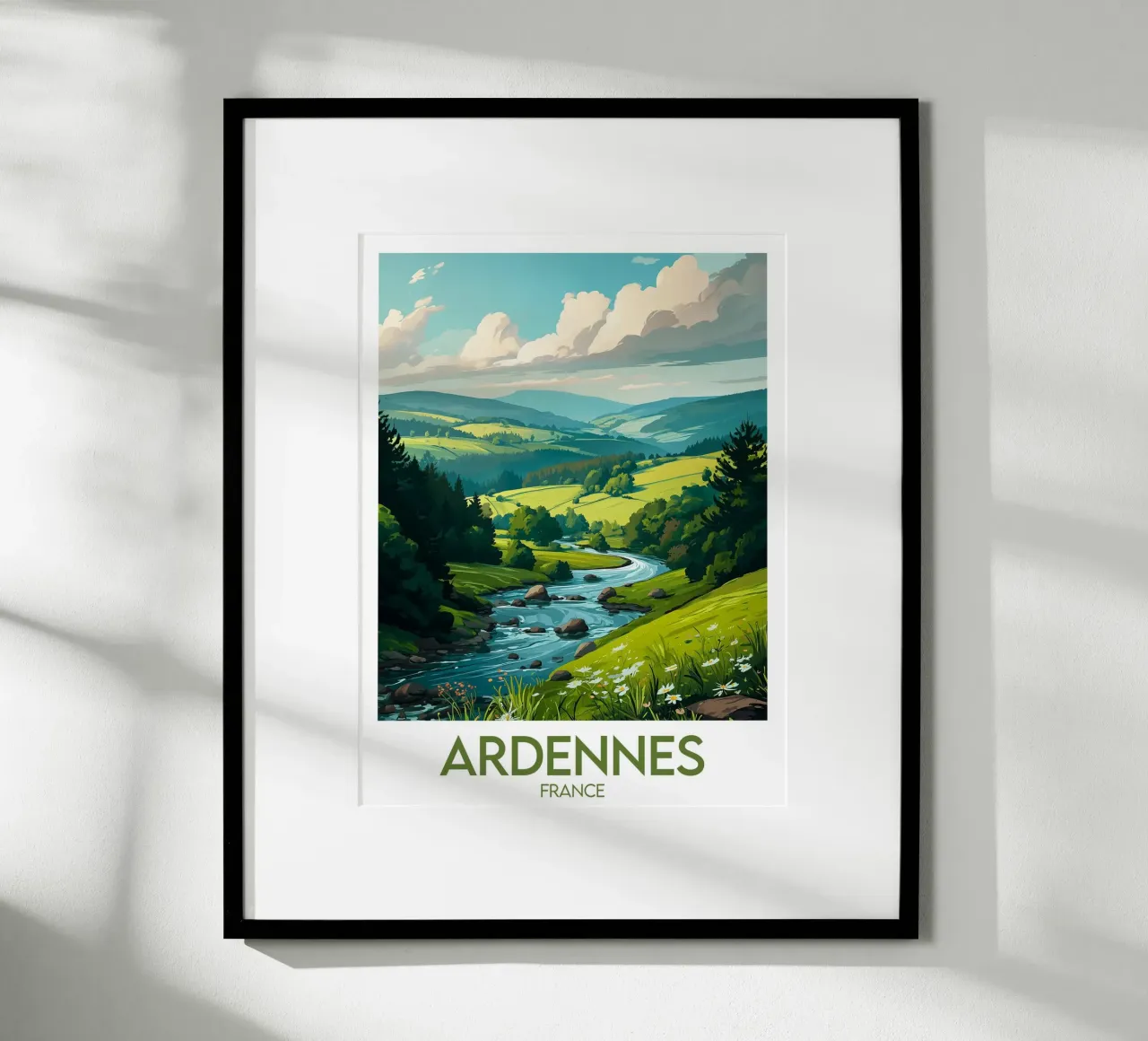 Affiche Ardennes poster con telaio in legno da Frame the World