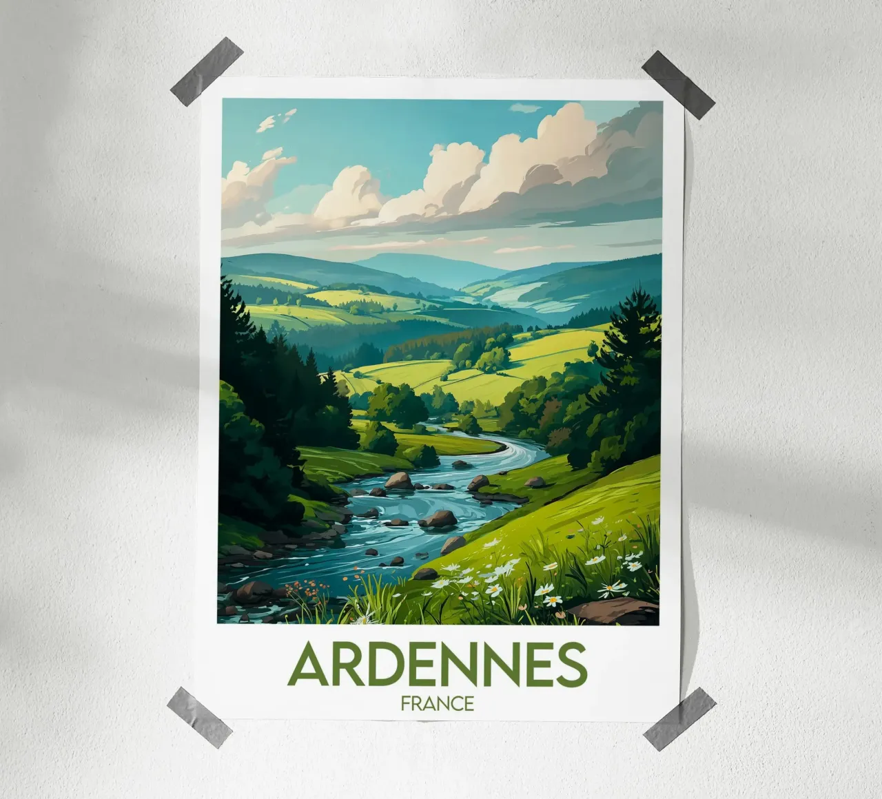 Affiche Ardennes poster con telaio in legno da Frame the World