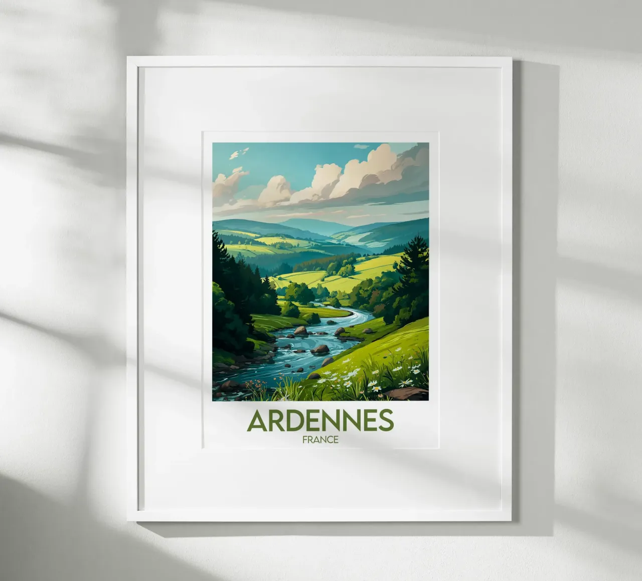 Affiche Ardennes poster con telaio in legno da Frame the World
