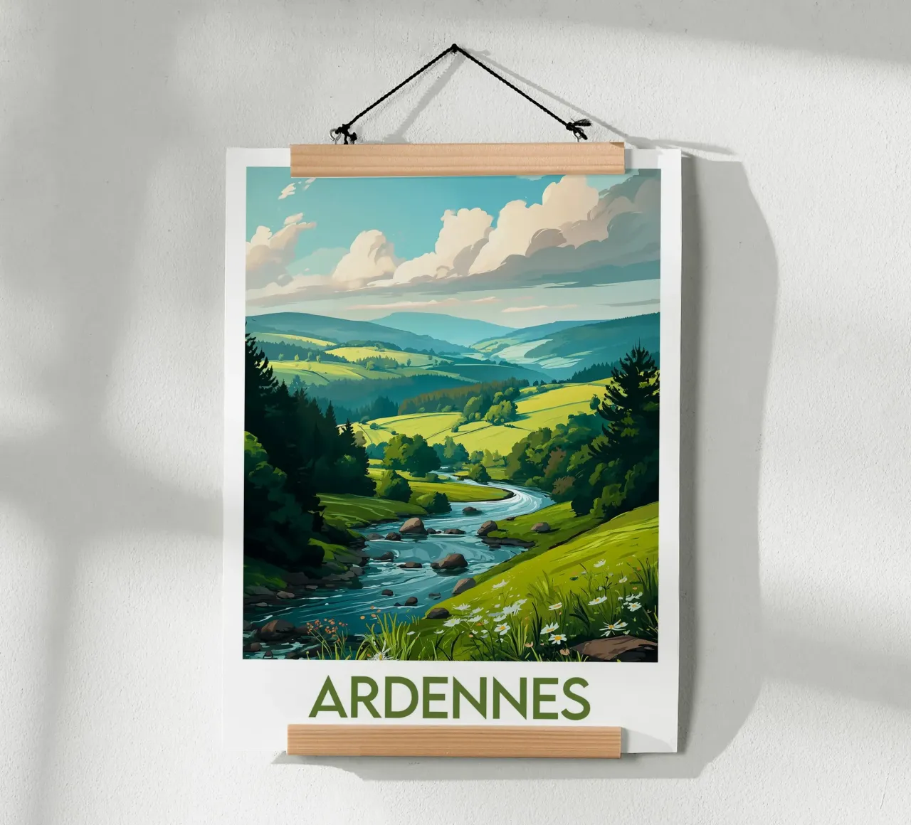 Affiche Ardennes poster con telaio in legno da Frame the World