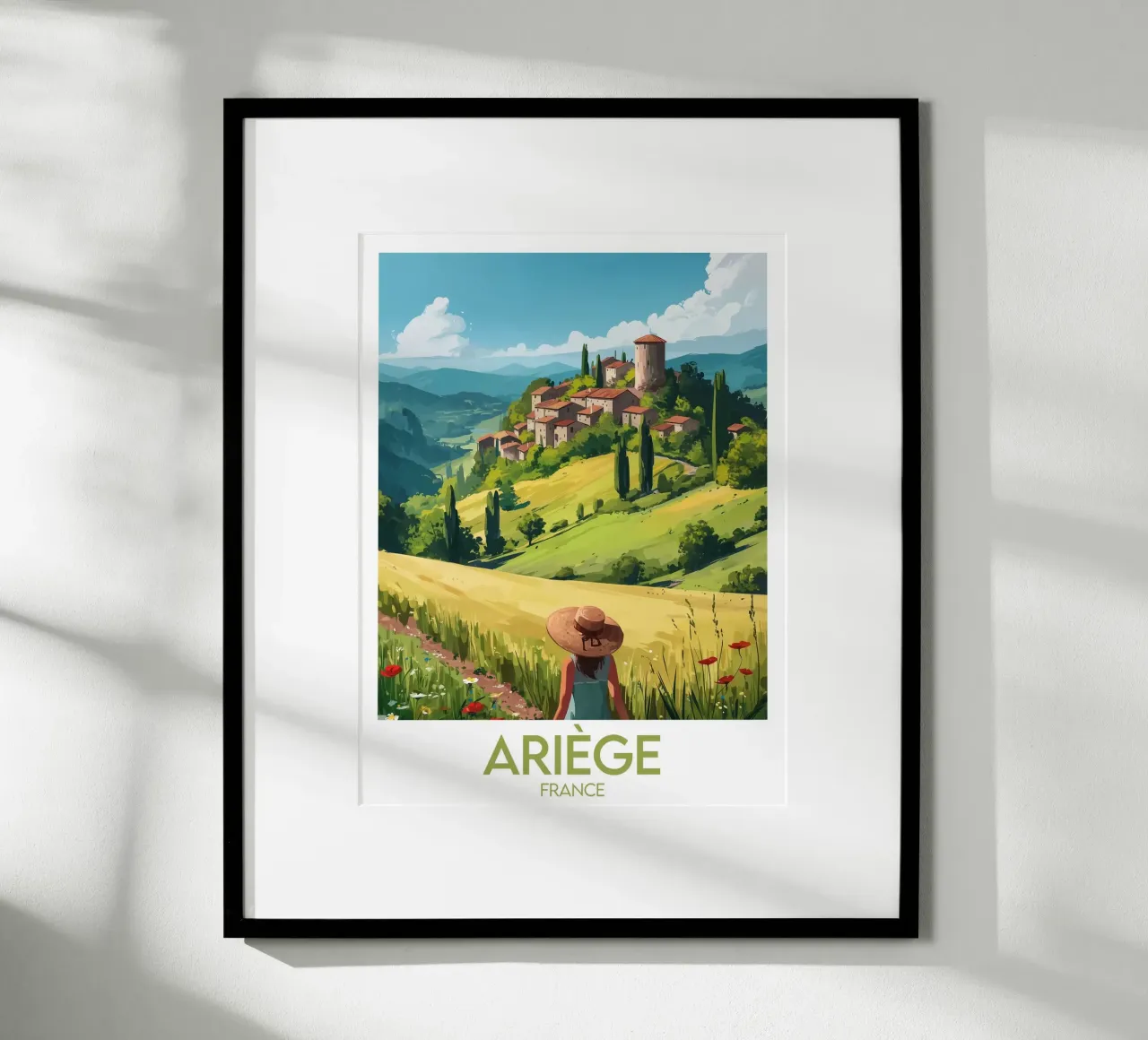 Poster Ariège poster con telaio in legno da Frame the World