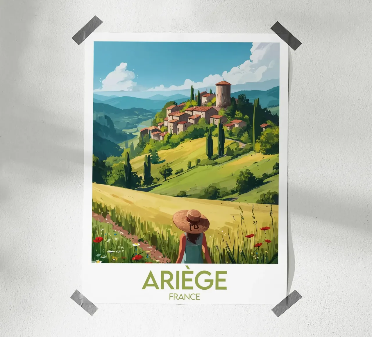 Poster Ariège poster con telaio in legno da Frame the World