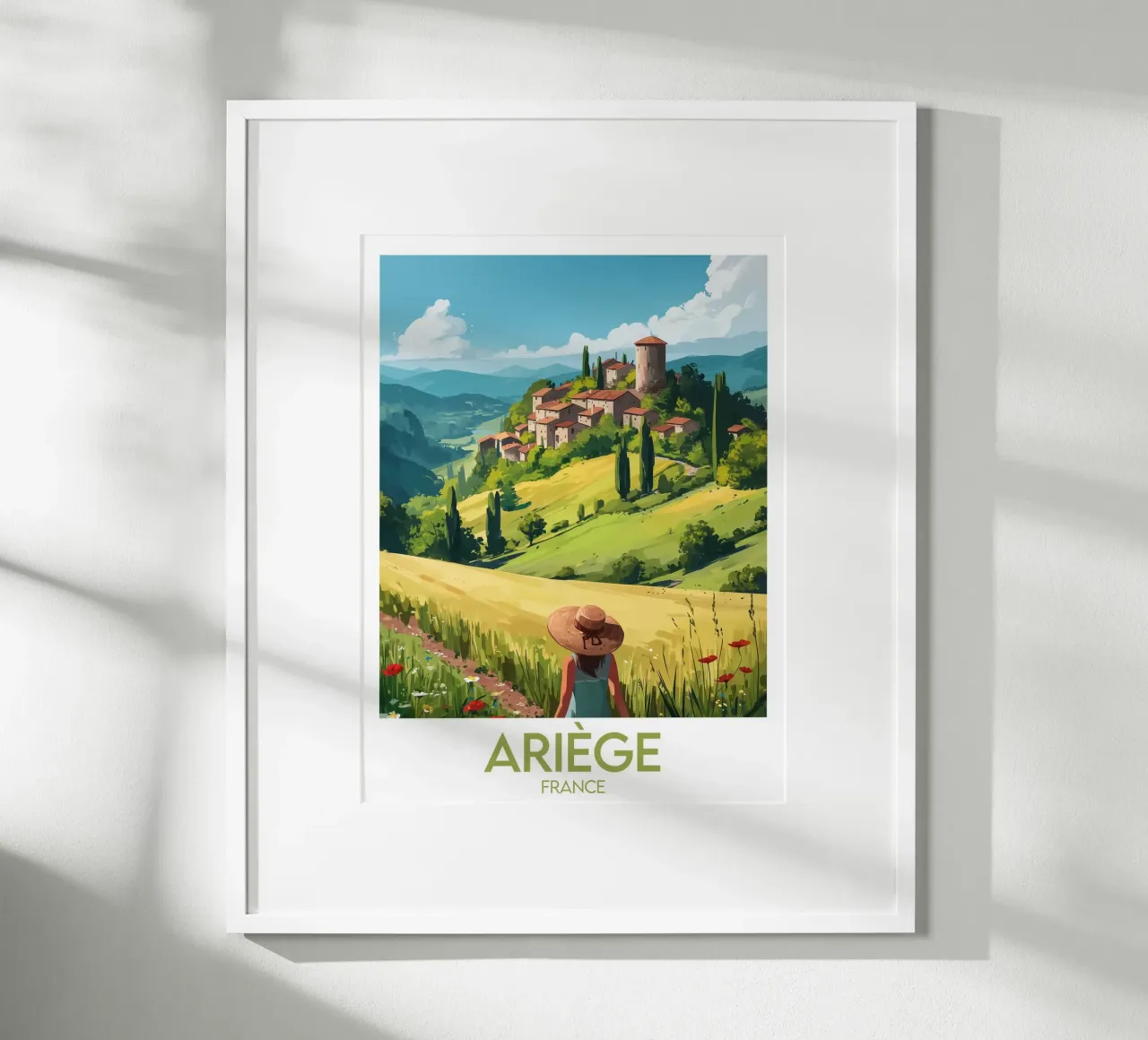 Poster Ariège poster con telaio in legno da Frame the World