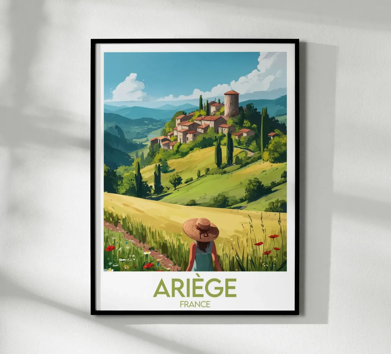 Poster Ariège poster con telaio in legno da Frame the World