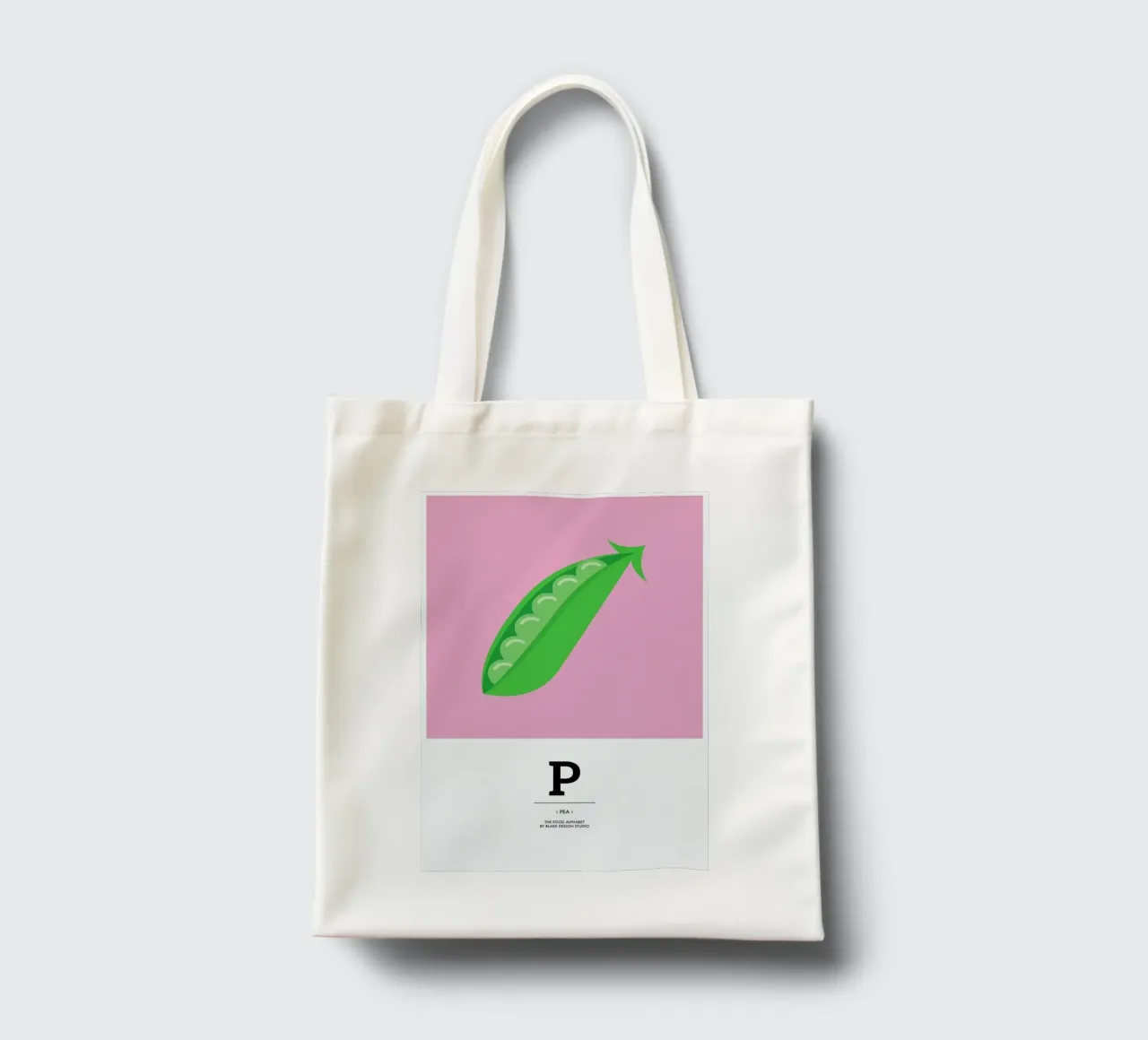 „The Food Alphabet“ - P like Pea Jutebeutel von BLAEK Design Studio