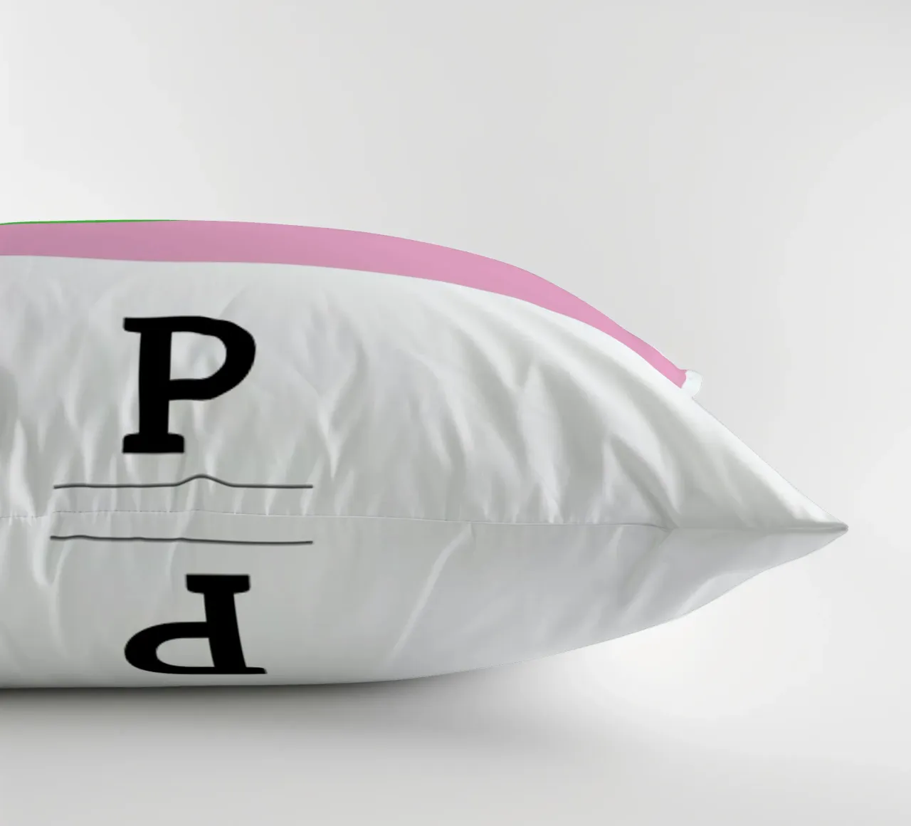 „The Food Alphabet“ - P like Pea cuscino da BLAEK Design Studio