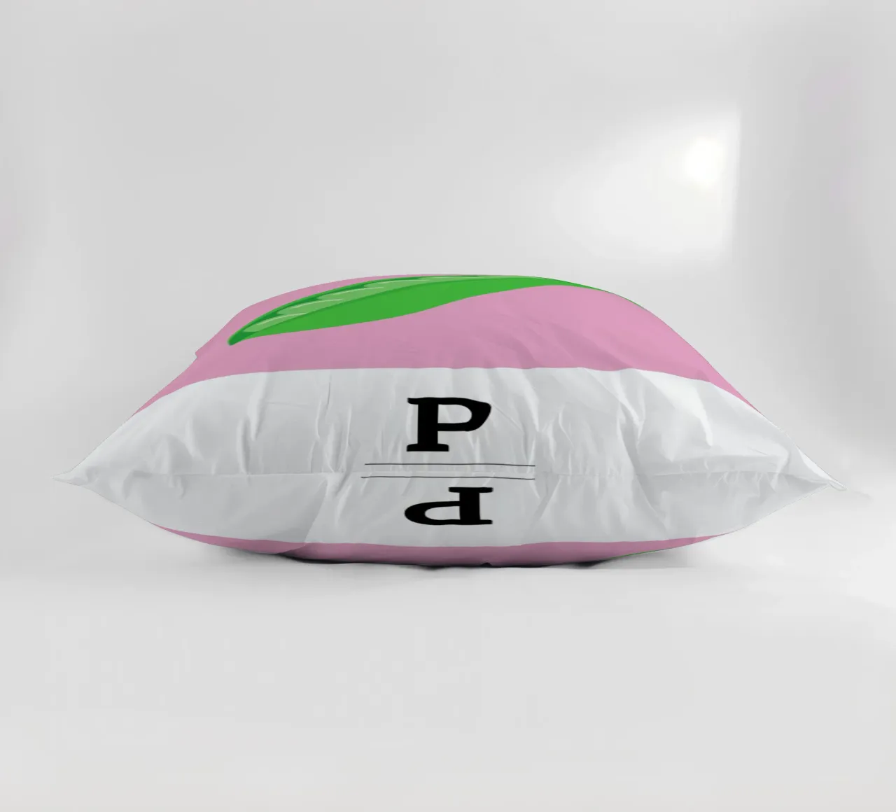 „The Food Alphabet“ - P like Pea cuscino da BLAEK Design Studio