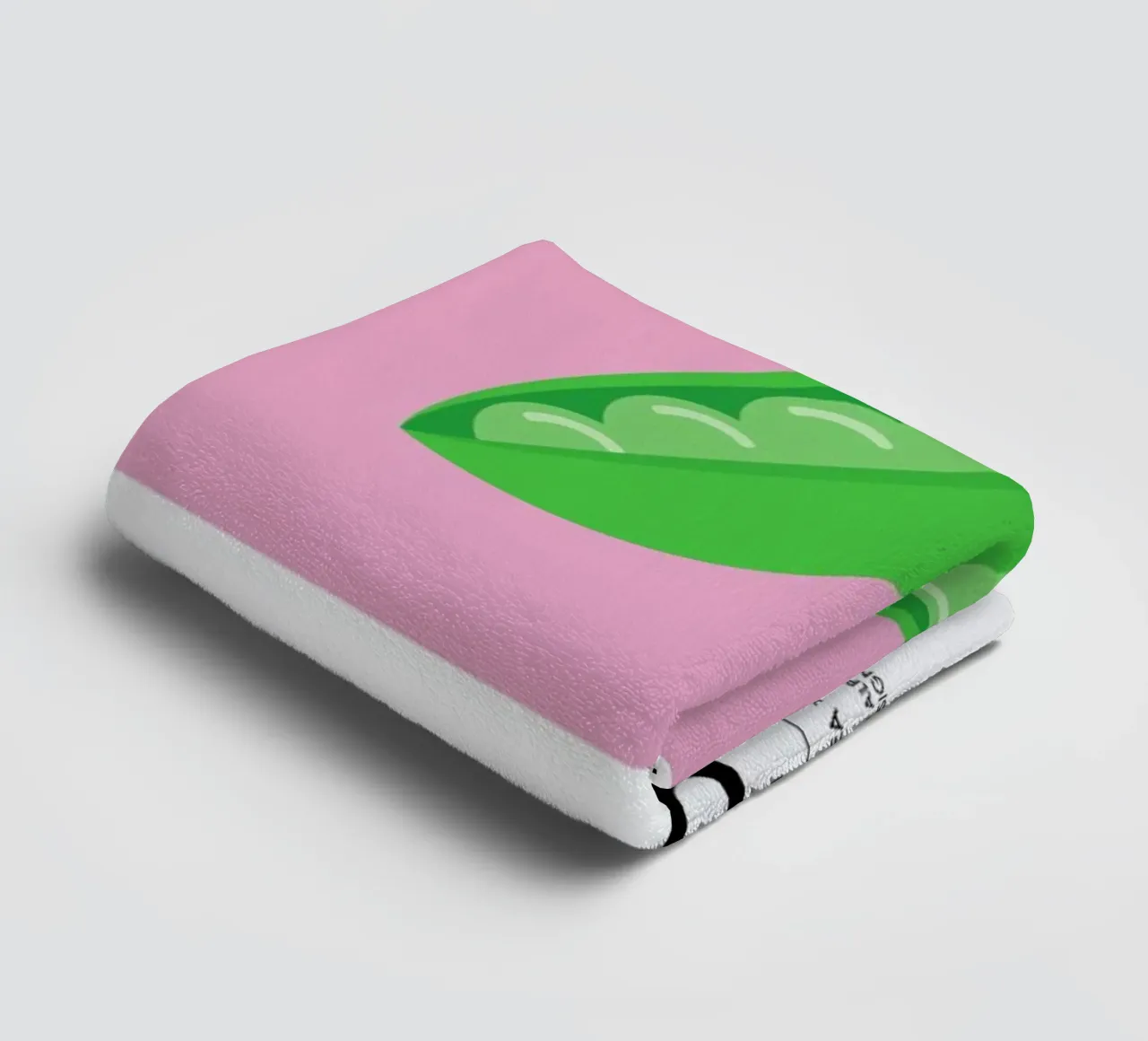 „The Food Alphabet“ - P like Pea asciugamano da bagno da BLAEK Design Studio