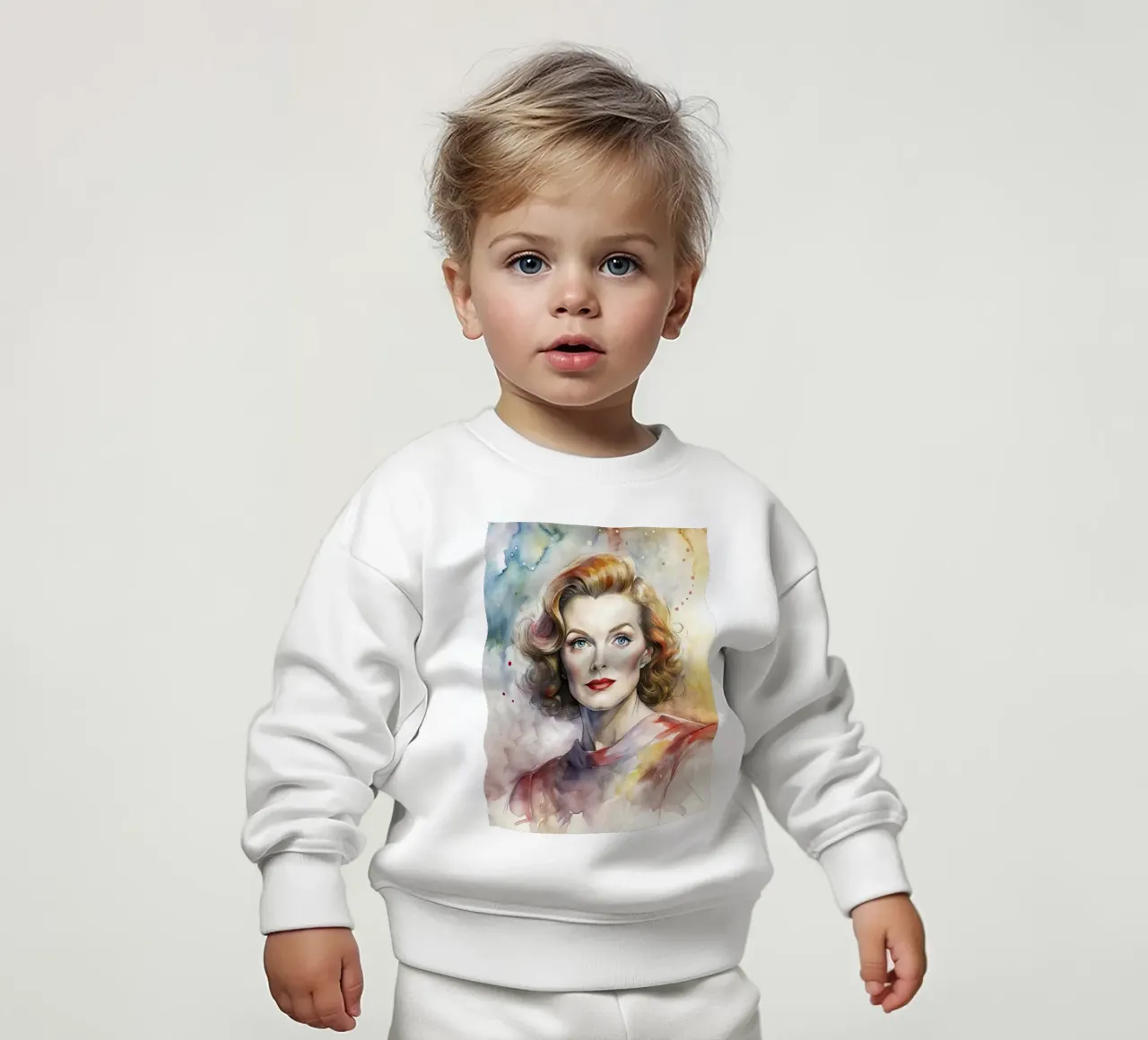 katharine hepburn in acquerello felpa neonato da 🎁 ARTVI-SHOP