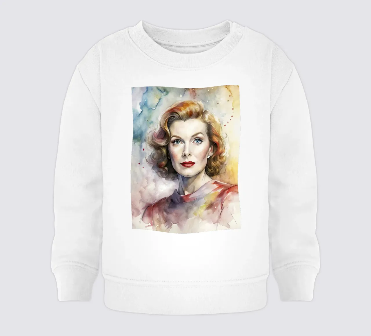 katharine hepburn in acquerello felpa neonato da 🎁 ARTVI-SHOP