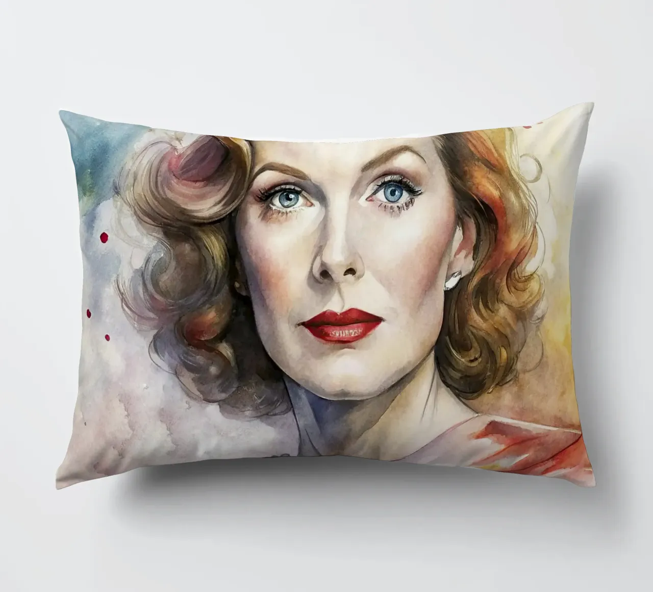 katharine hepburn in acquerello cuscino da 🎁 ARTVI-SHOP