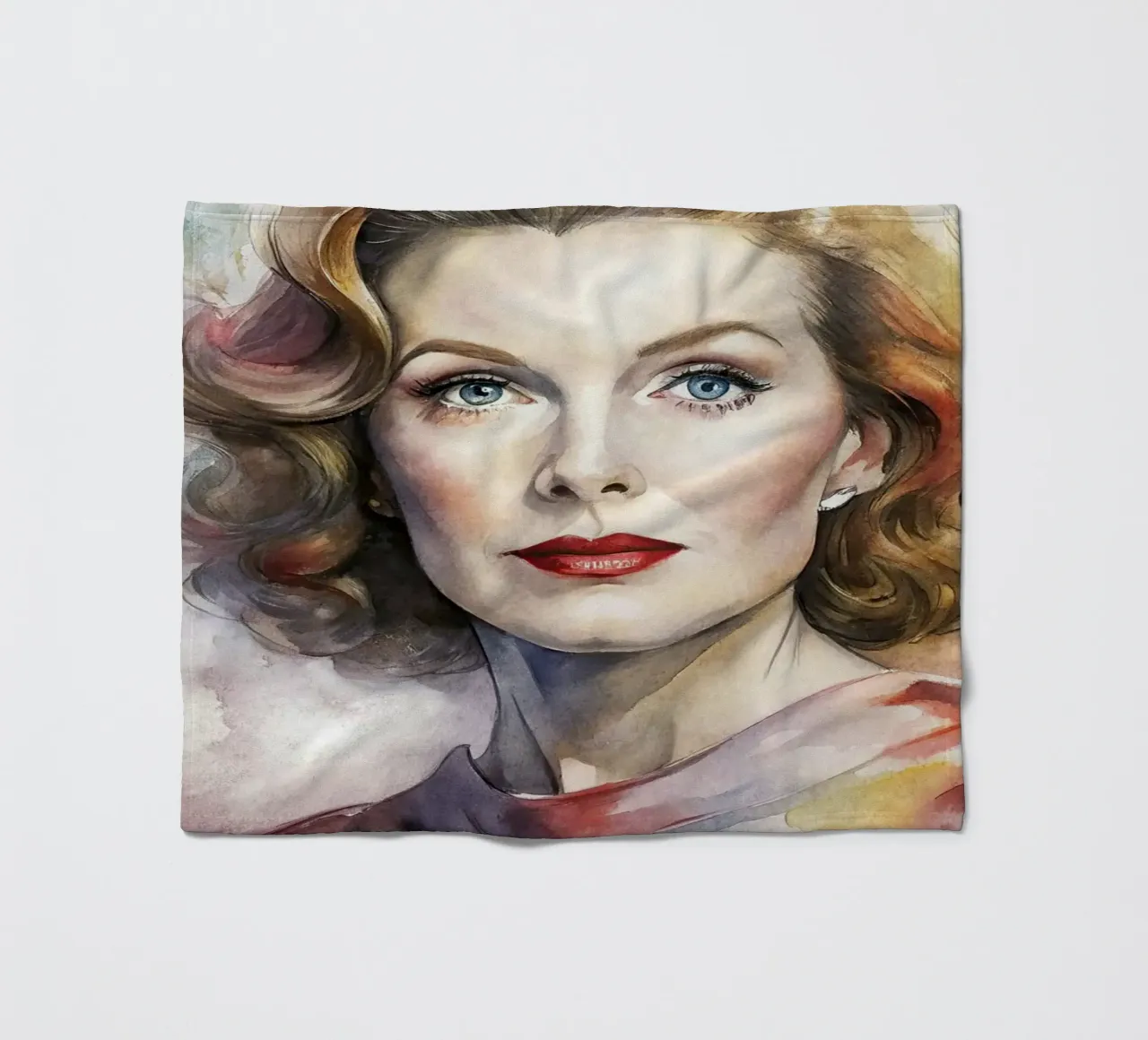 katharine hepburn in acquerello coperta in pile da 🎁 ARTVI-SHOP