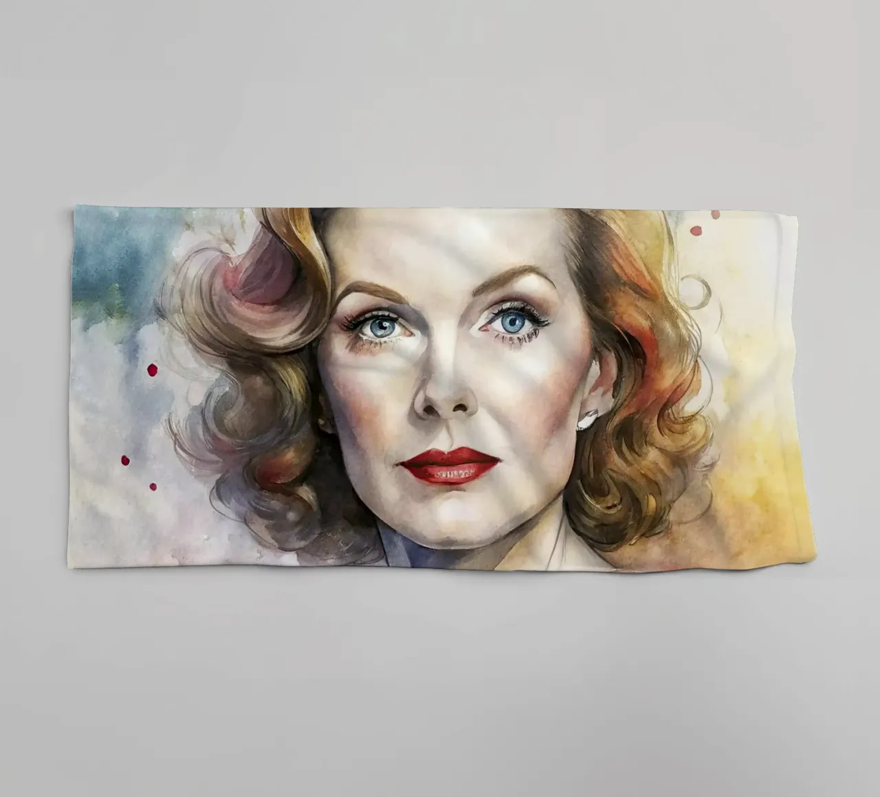 katharine hepburn in acquerello asciugamano da bagno da 🎁 ARTVI-SHOP