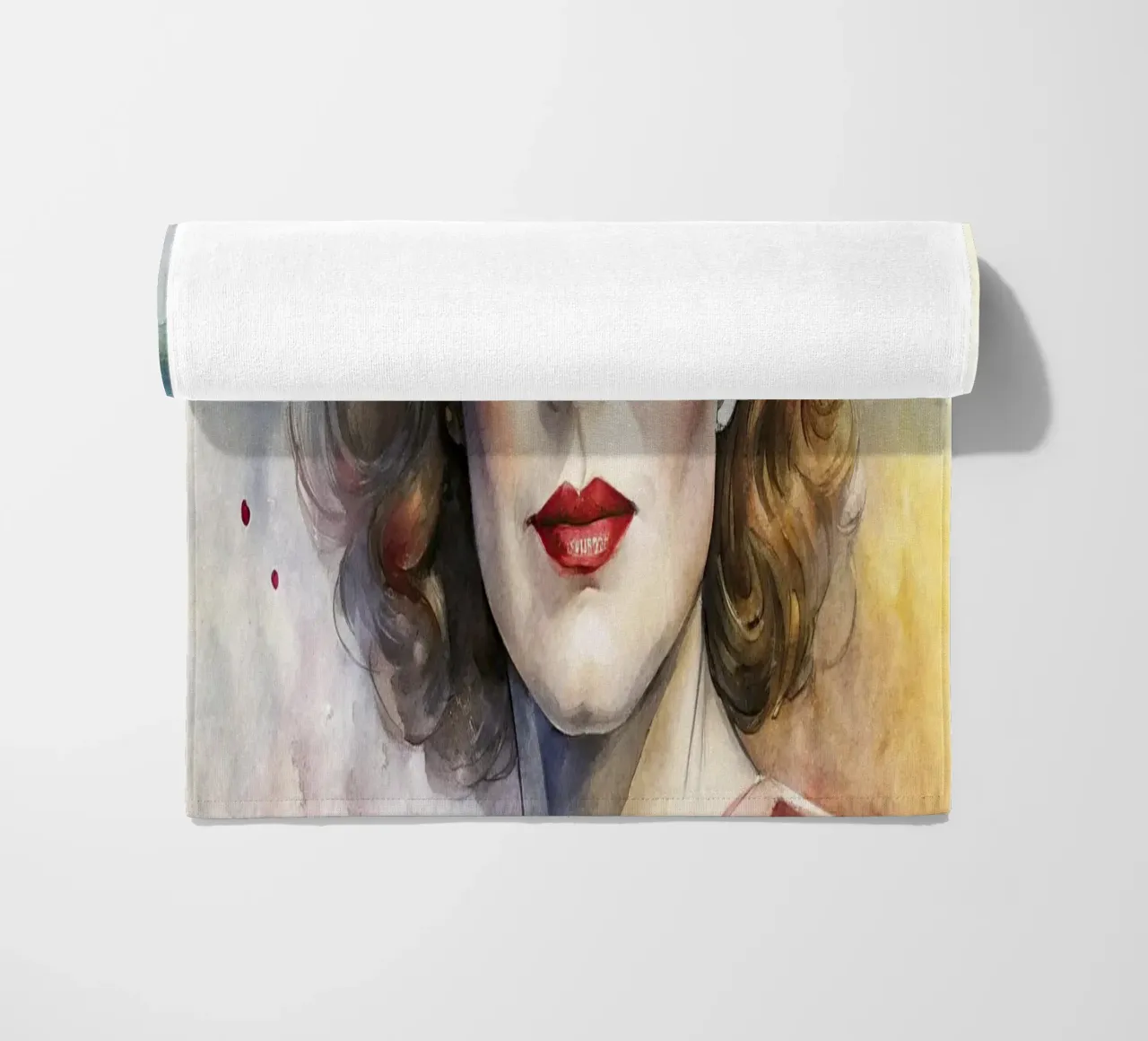 katharine hepburn in acquerello telo mare da 🎁 ARTVI-SHOP