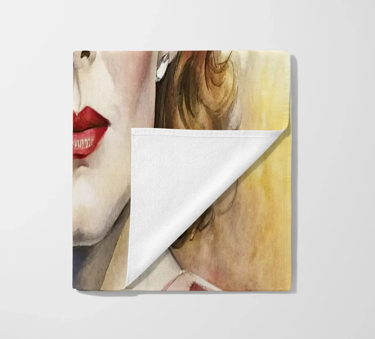 katharine hepburn in acquerello telo mare da 🎁 ARTVI-SHOP