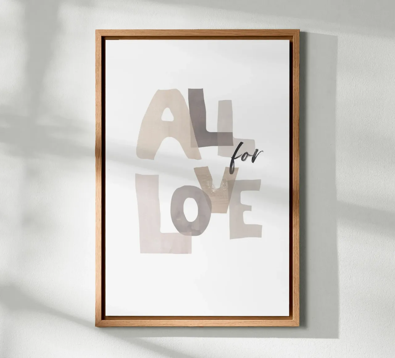 All for Love tela con Cornice a cassetta da KRUTH DESIGN