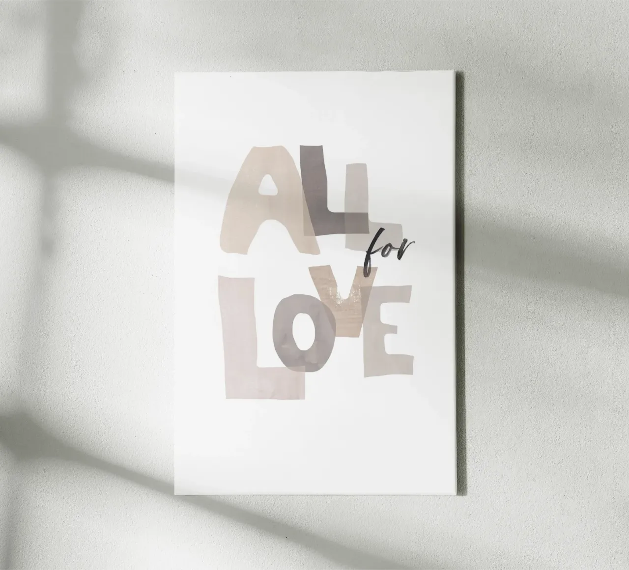 All for Love tela con Cornice a cassetta da KRUTH DESIGN