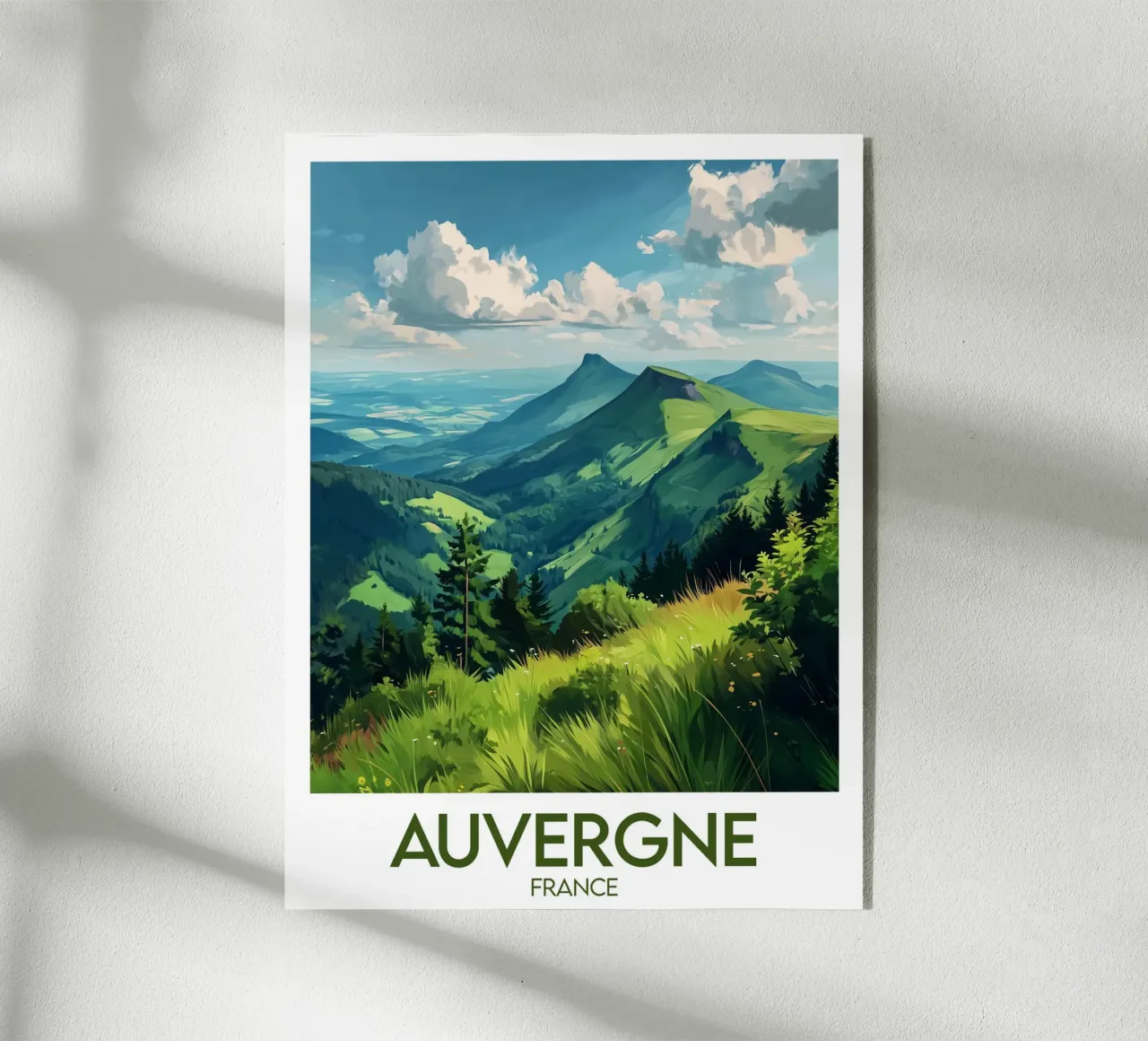 Poster Auvergne plexiglass da Frame the World