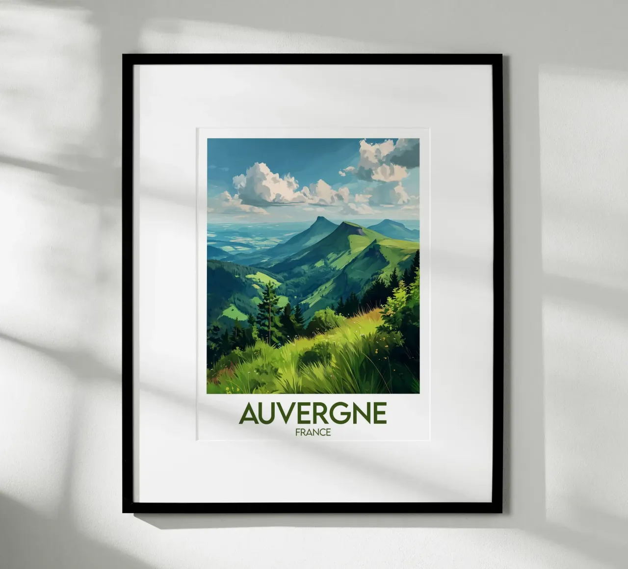 Poster Auvergne carta hahnemühle da Frame the World