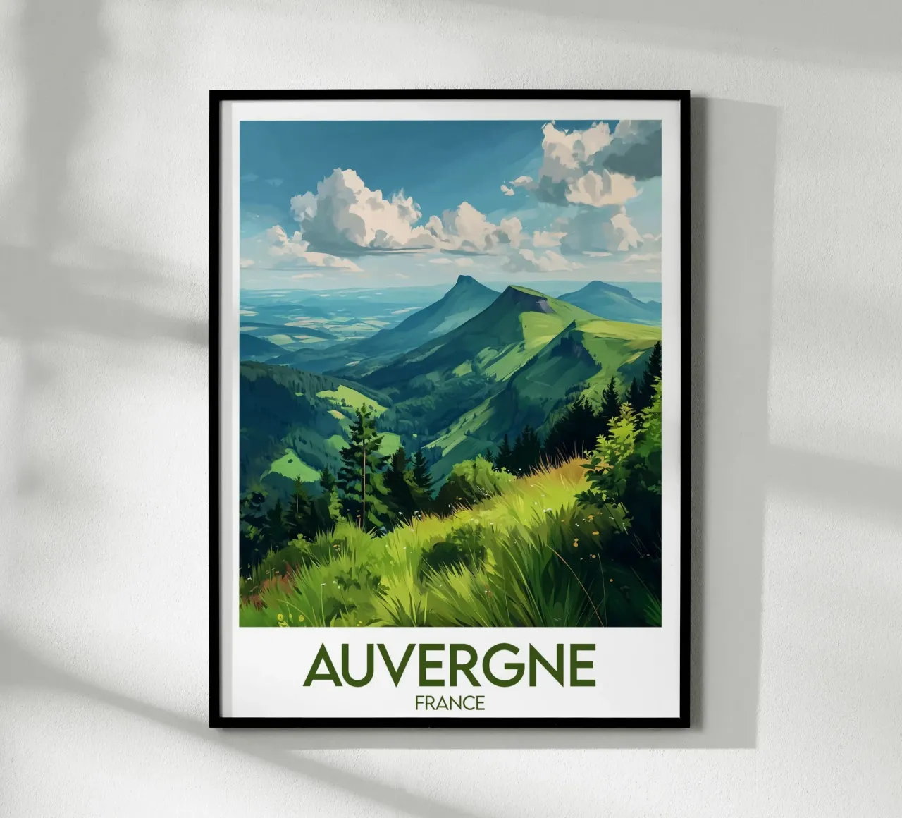 Poster Auvergne carta hahnemühle da Frame the World
