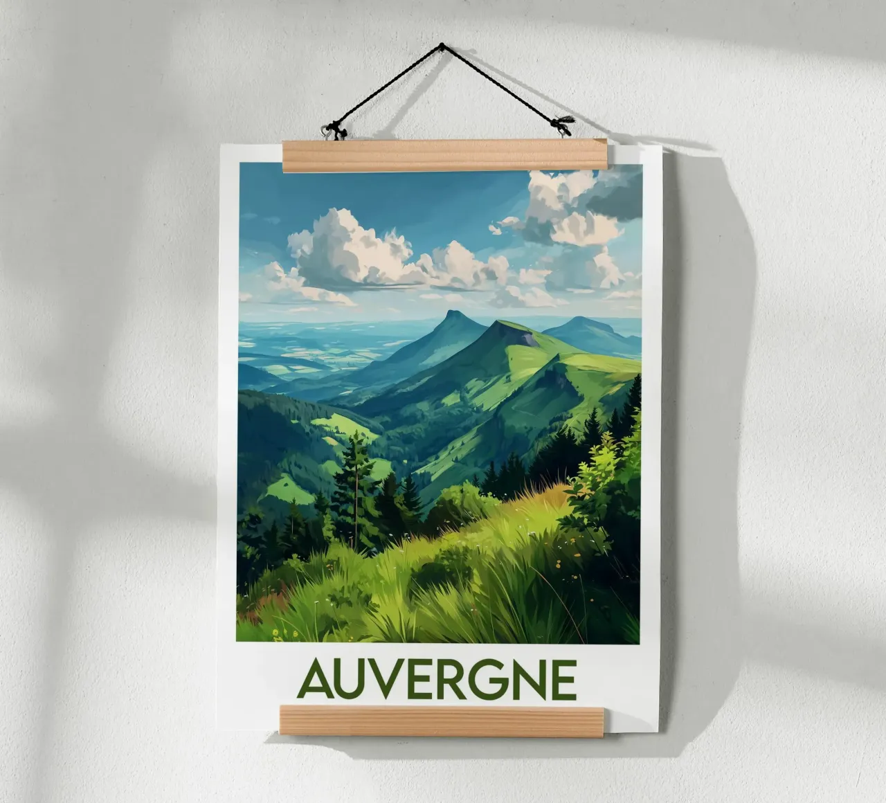 Poster Auvergne carta hahnemühle da Frame the World