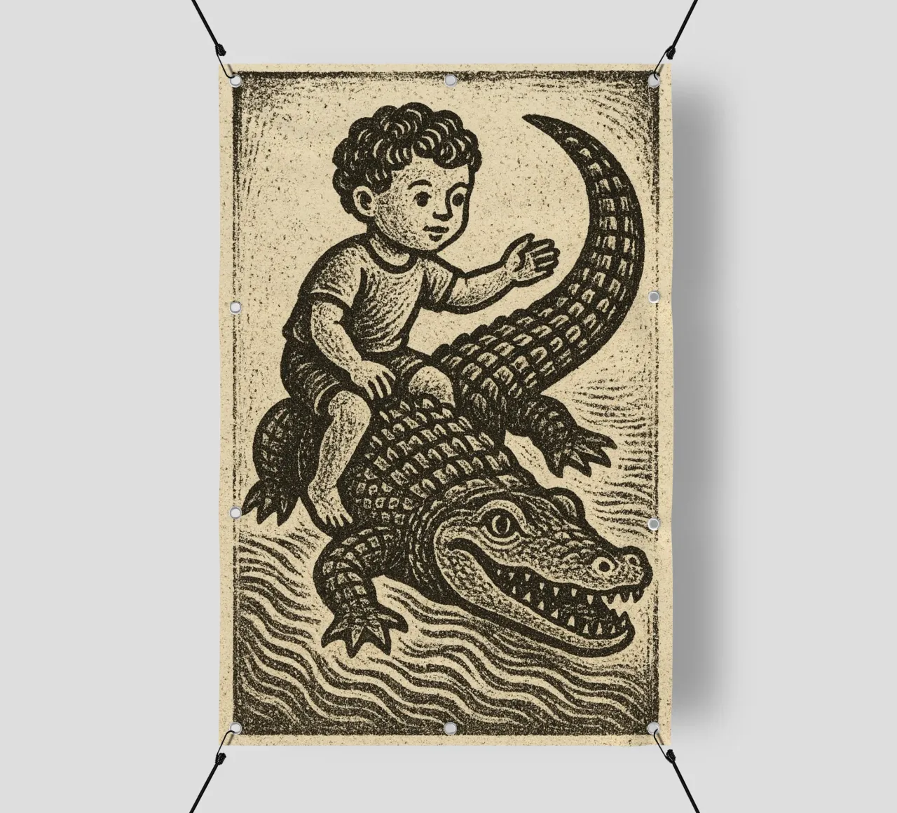 Crocodile Boy telo in pvc da Gypsy Galleria