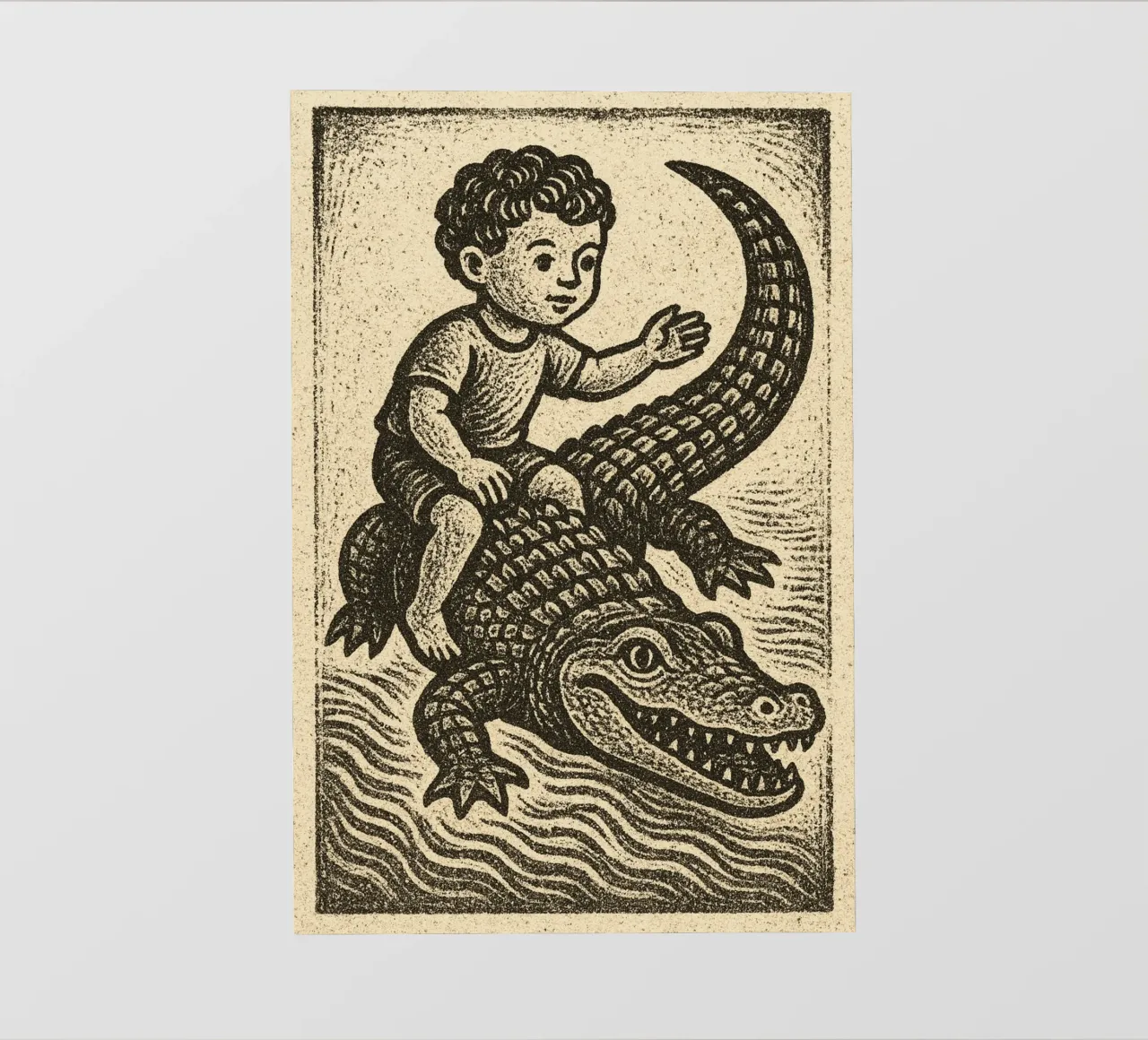 Crocodile Boy telo in pvc da Gypsy Galleria