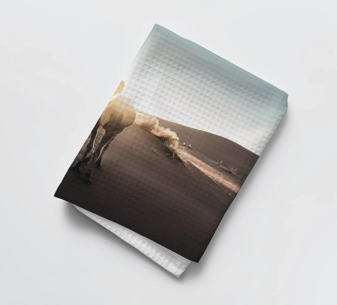 Mania Landscapes Raw 20 Camel (Morocco) tea towel by Mania Print Collection