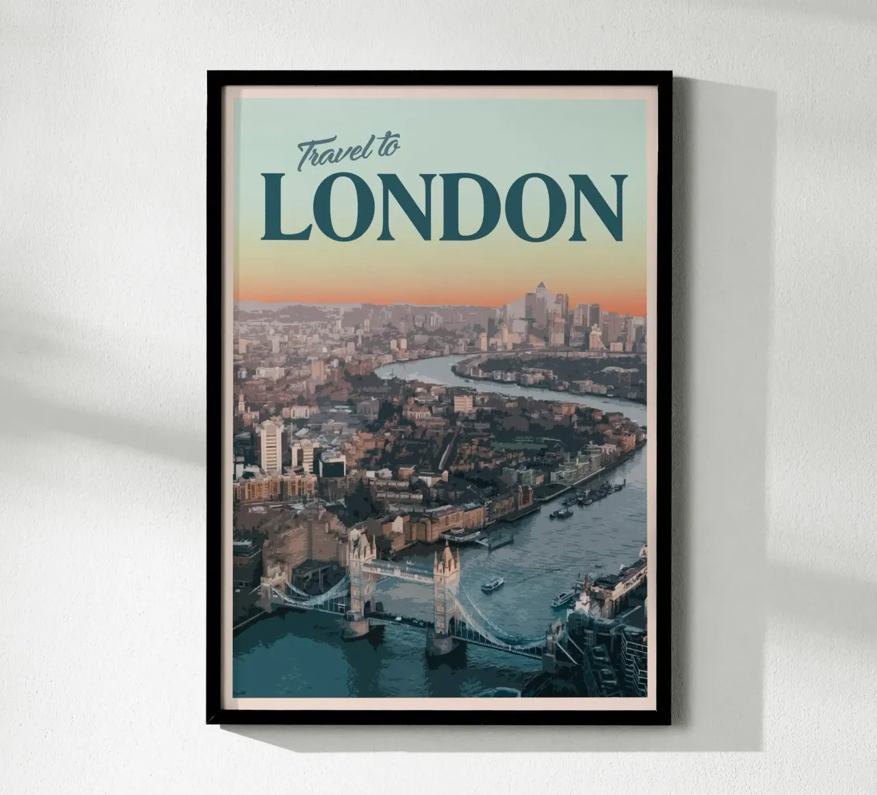 Viaggio a Londra poster con telaio in alluminio da Mercury Club