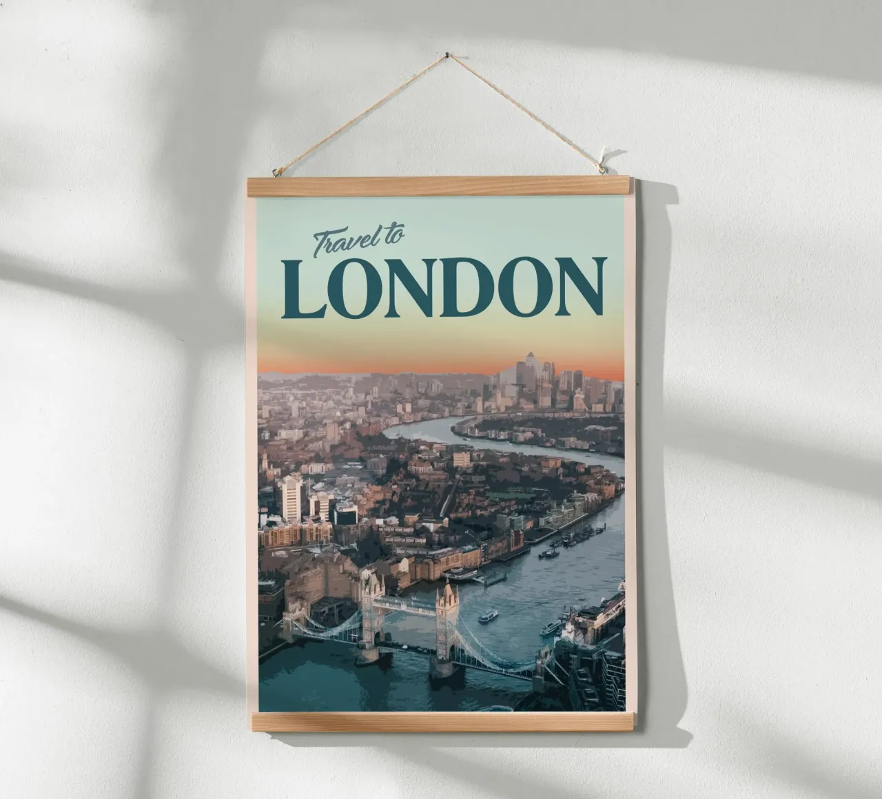 Viaggio a Londra poster con telaio in alluminio da Mercury Club