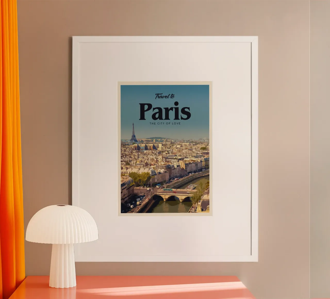 Viaggio a Parigi poster con telaio in alluminio da Mercury Club