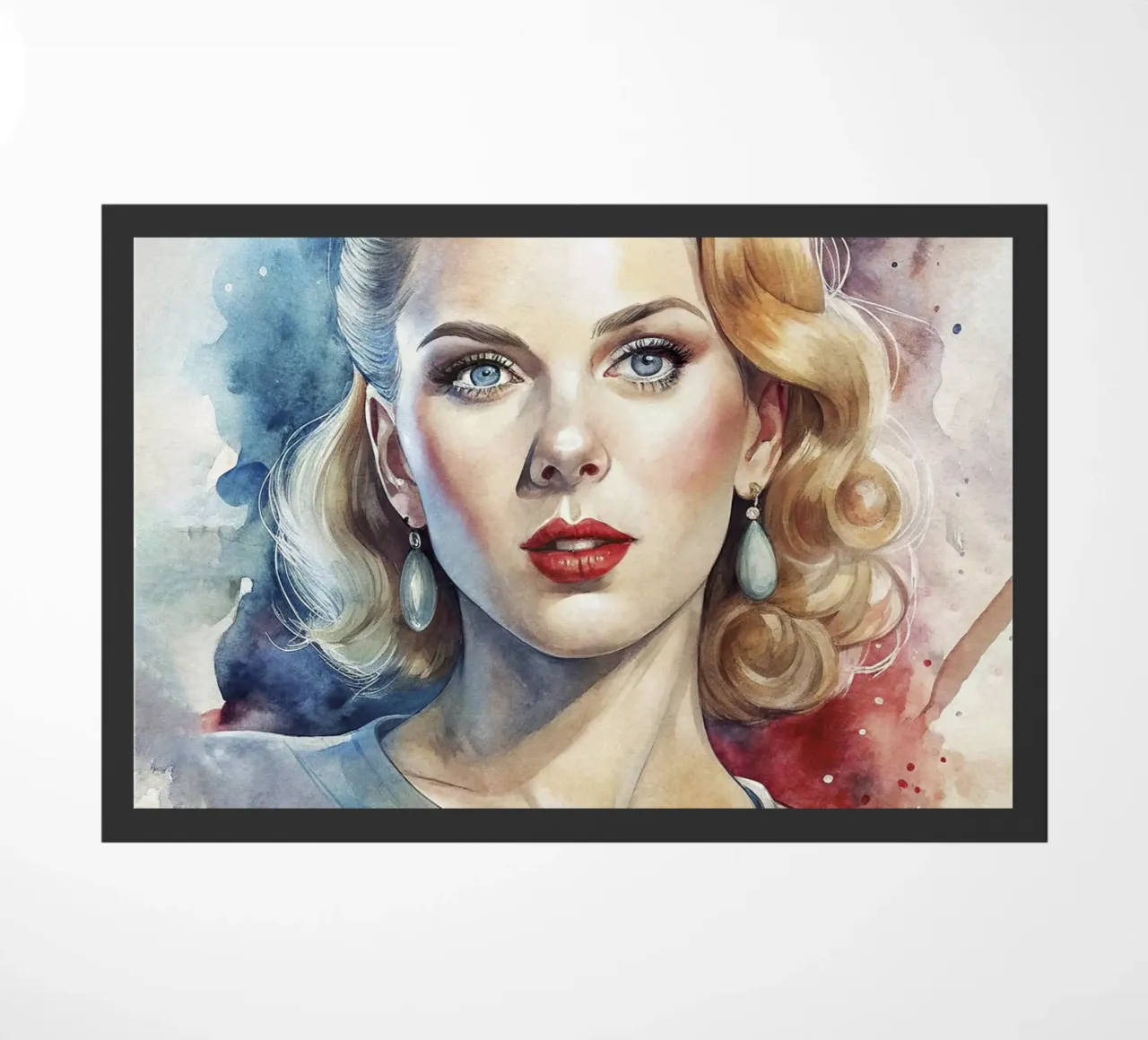 Scarlett Johansson in acquerello zerbino da 🎁 ARTVI-SHOP