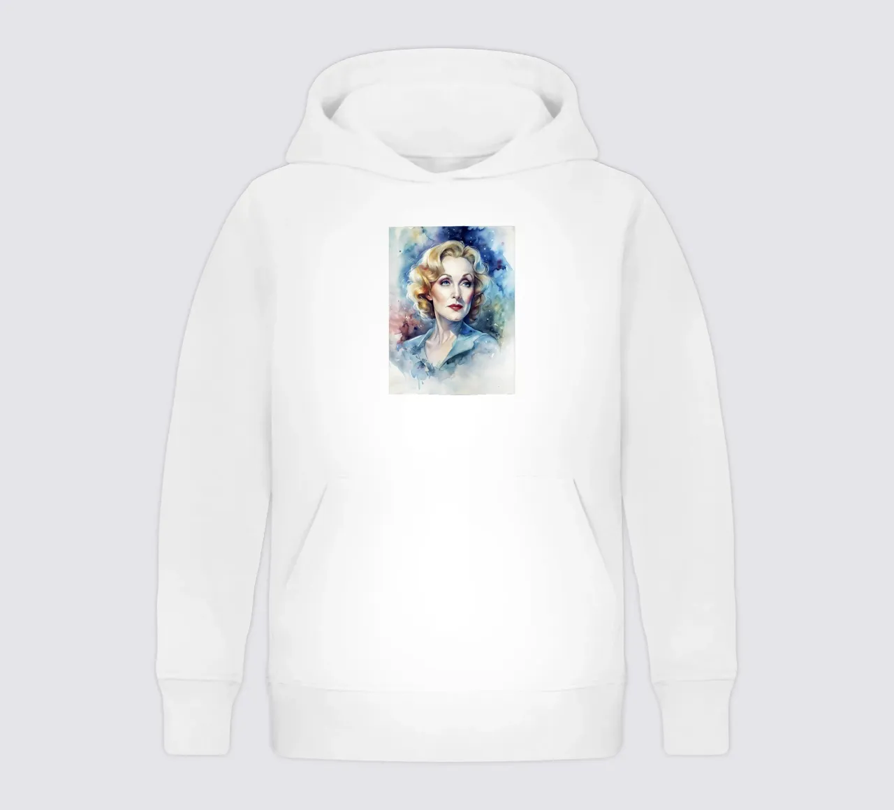 Marlene Dietrich in acquerello felpa bambino con cappuccio da ARTVI-SHOP