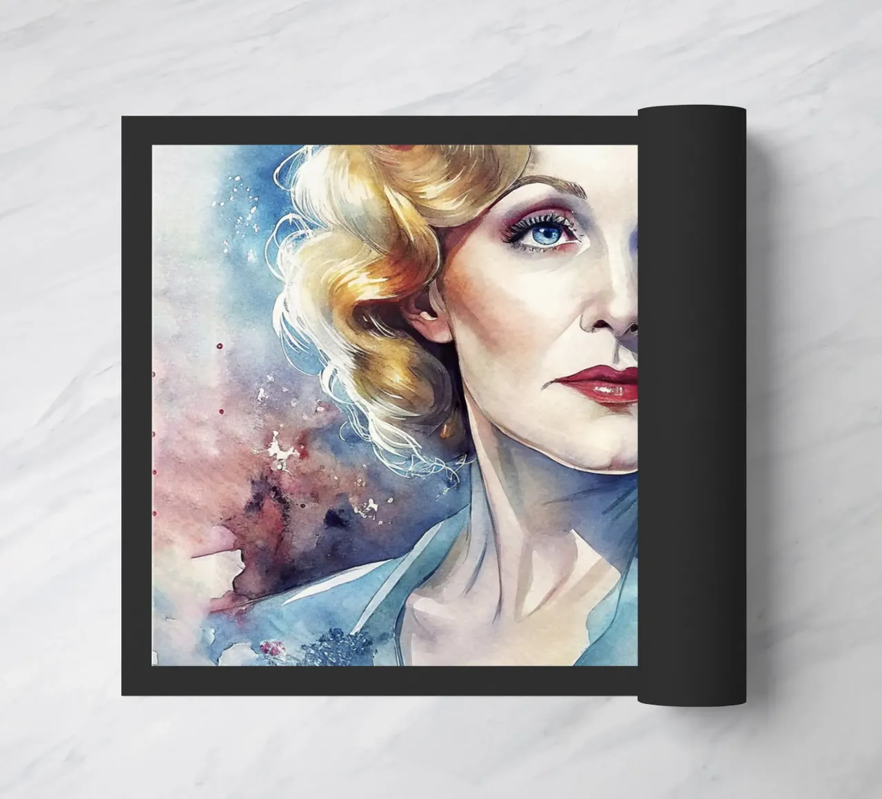 Marlene Dietrich in acquerello zerbino da ARTVI-SHOP