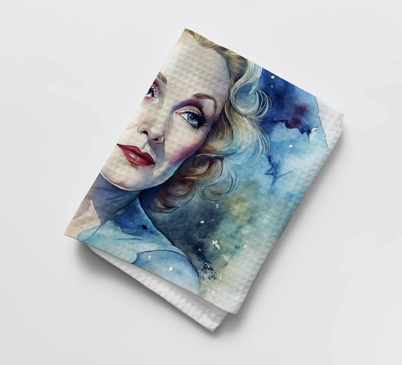 Marlene Dietrich in acquerello canovaccio da cucina da ARTVI-SHOP