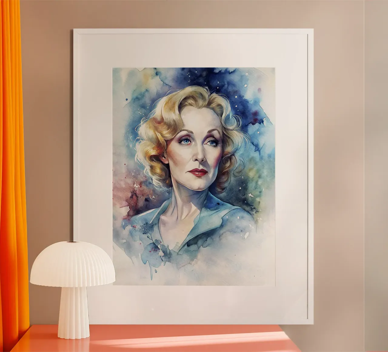 Marlene Dietrich in acquerello carta hahnemühle da ARTVI-SHOP