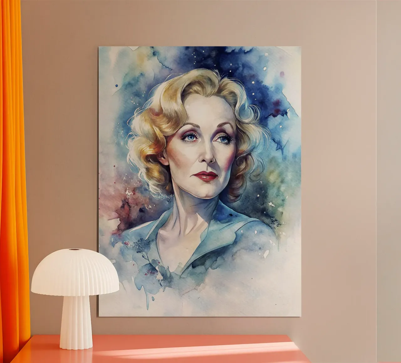 Marlene Dietrich in acquerello carta hahnemühle da ARTVI-SHOP