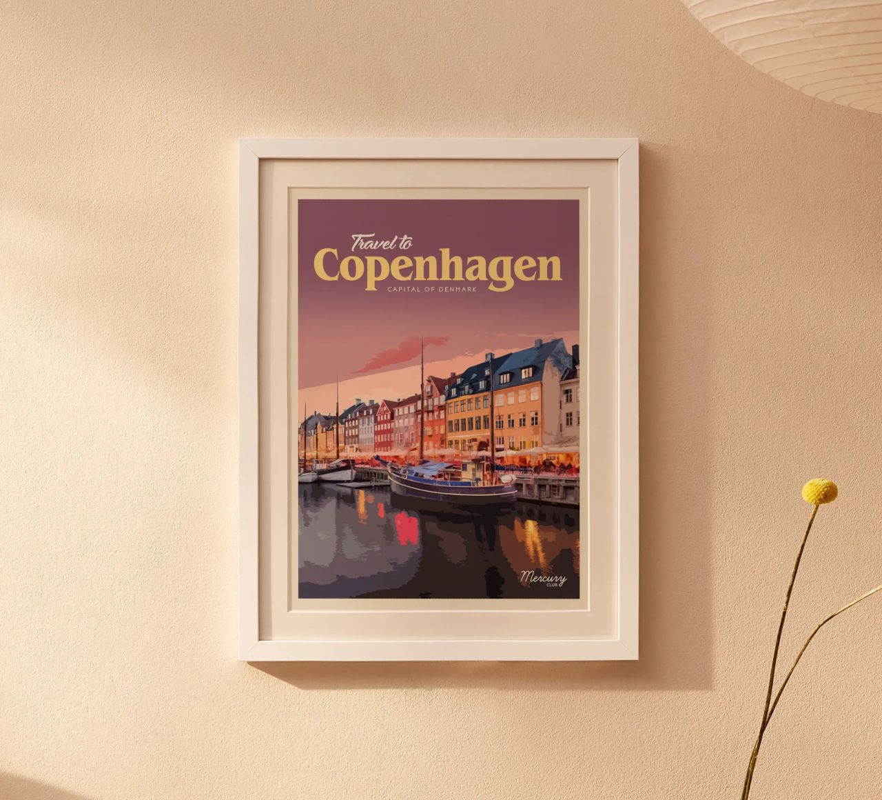 Travel to Copenhagen poster by Mercury Club