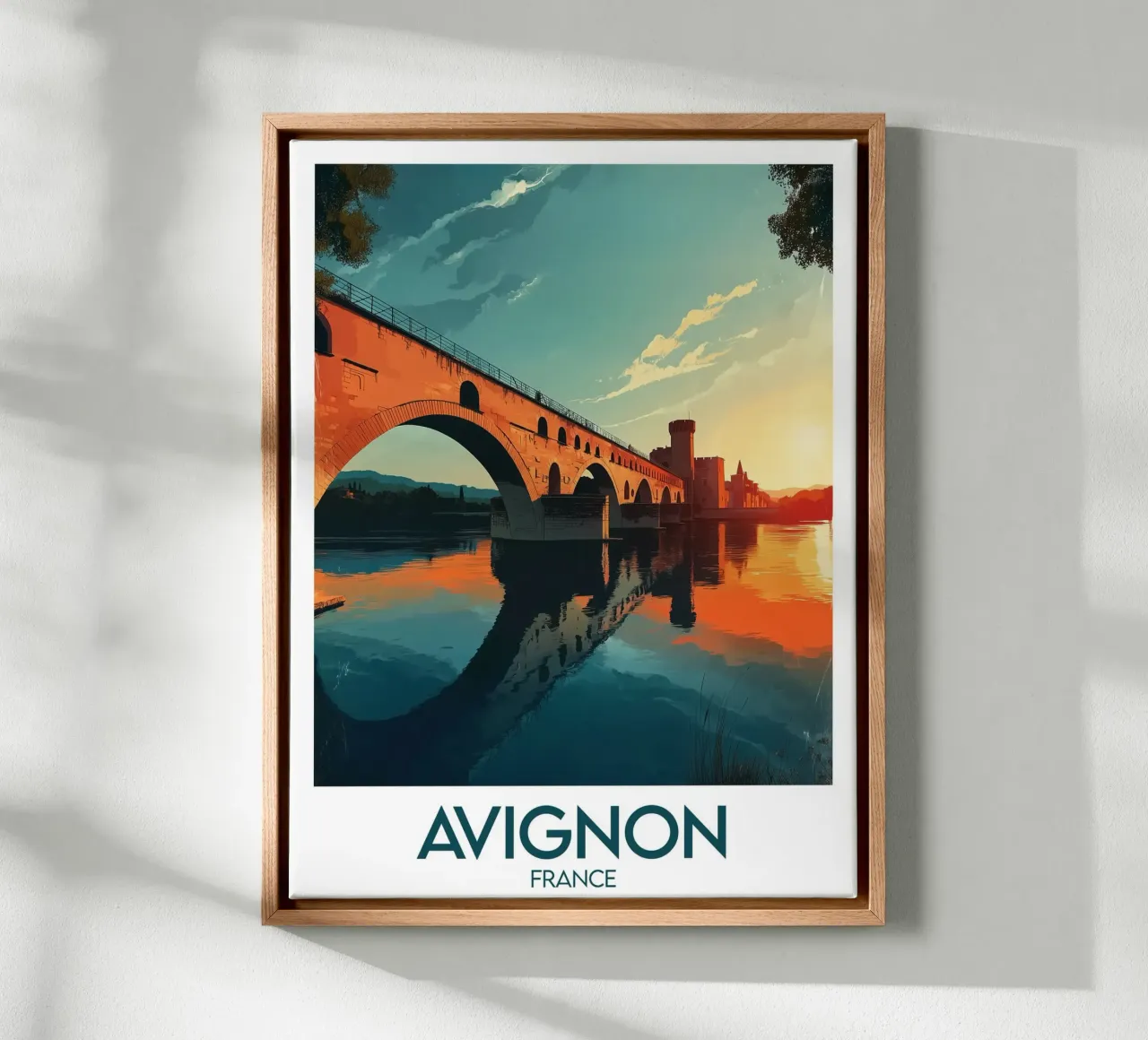 Affiche Avignon tela con Cornice a cassetta da Frame the World