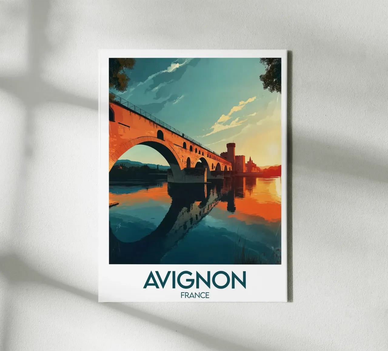 Affiche Avignon tela con Cornice a cassetta da Frame the World