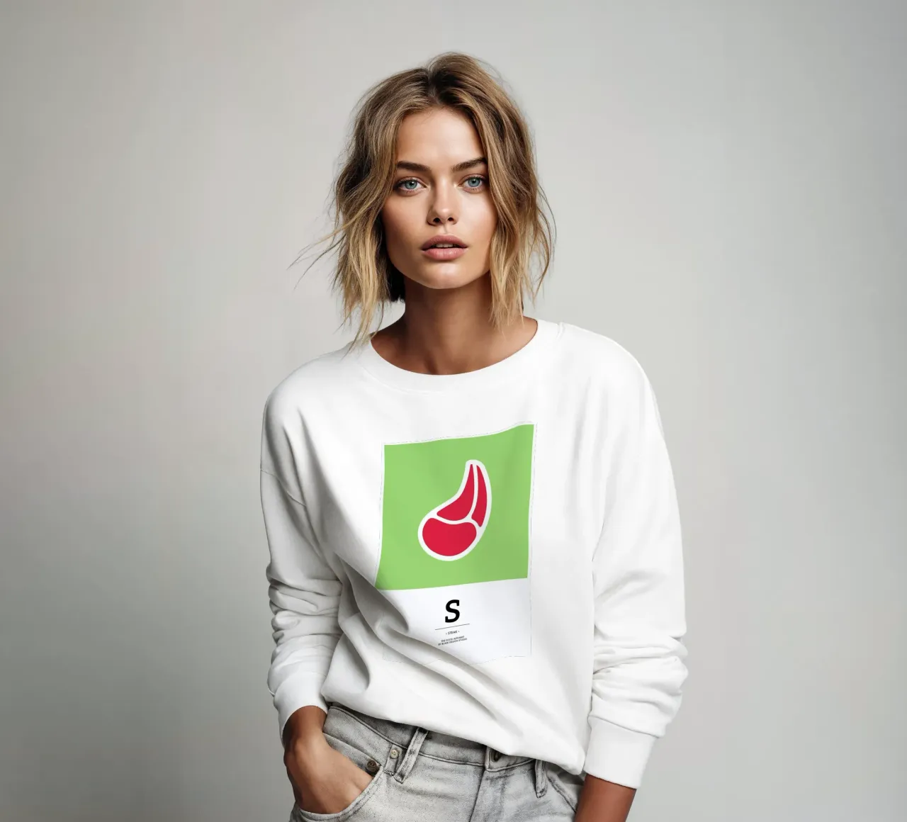 „The Food Alphabet“ - S like Steak felpa da BLAEK Design Studio