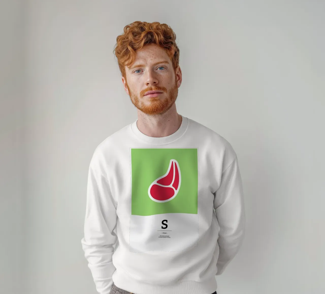 „The Food Alphabet“ - S like Steak felpa da BLAEK Design Studio