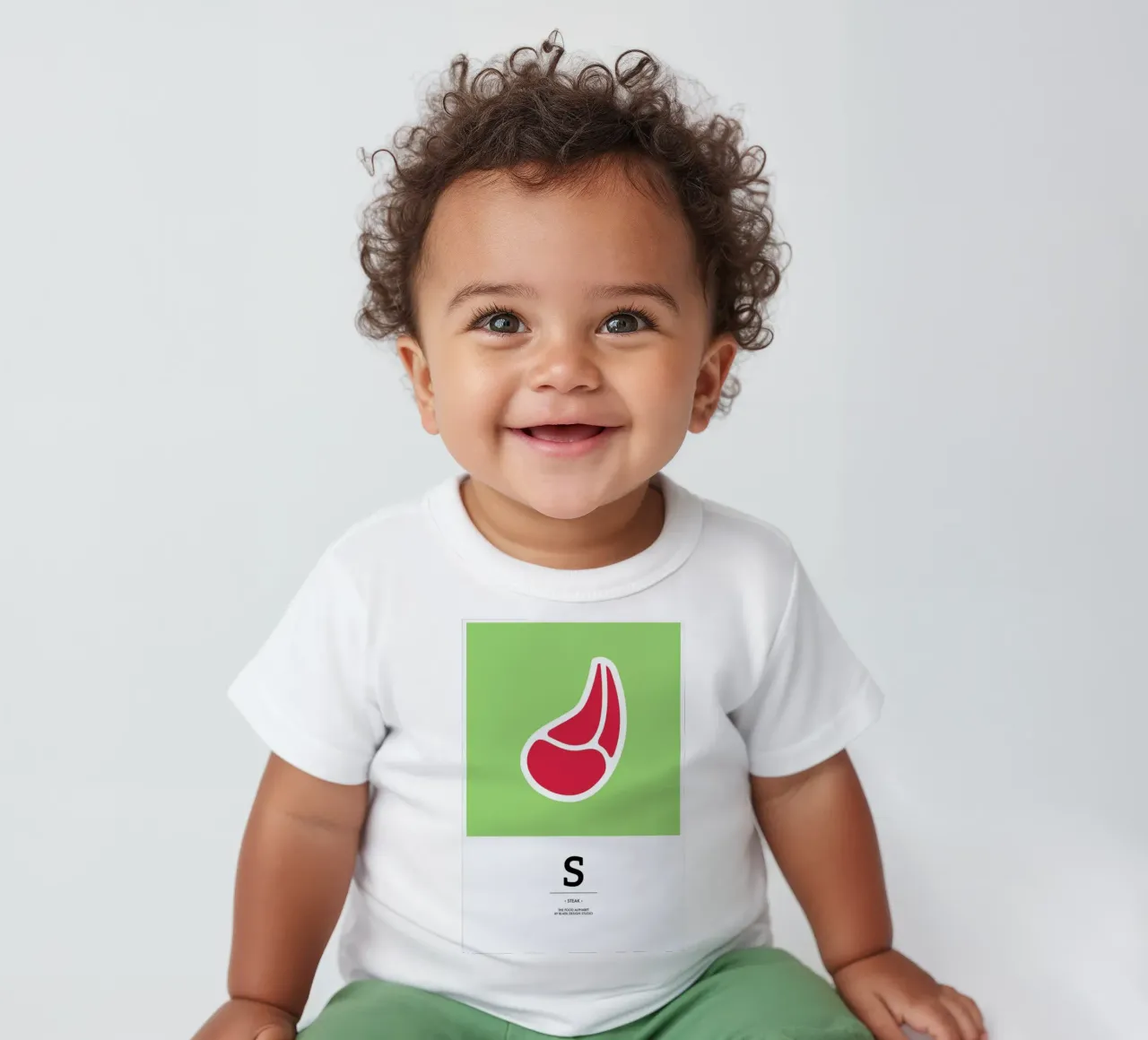 „The Food Alphabet“ - S like Steak maglietta neonato da BLAEK Design Studio