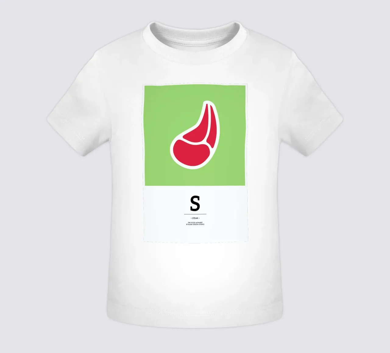 „The Food Alphabet“ - S like Steak maglietta neonato da BLAEK Design Studio